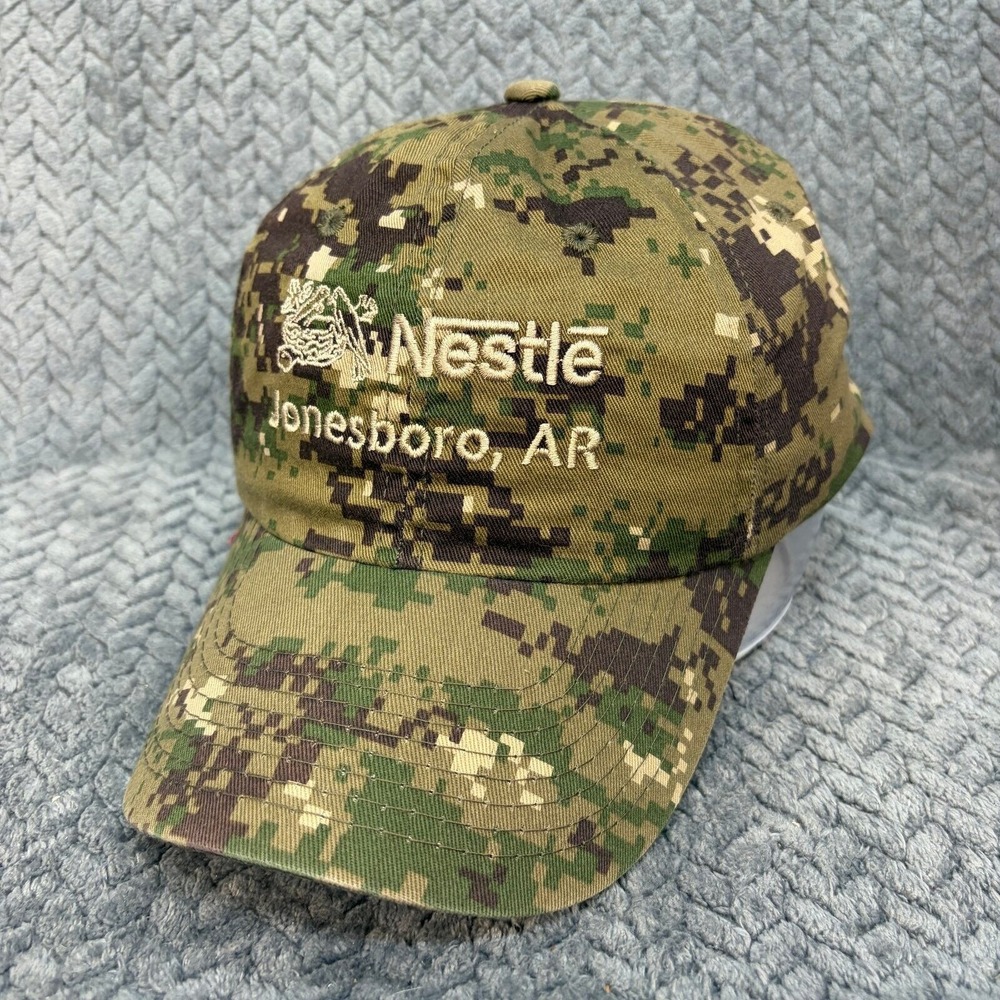Nestle Jonesboro AR Digital Camo Hat Adjustable Baseball Cap Promo Mens OSFM